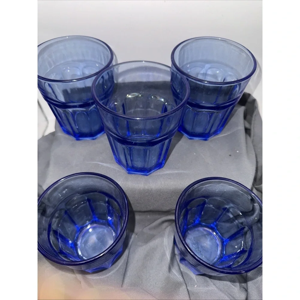 IKEA Pokal Colbolt  Blue 9 Paneled Tumblers 4